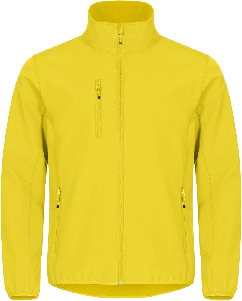 Moška trislojna softshell jakna Clique Classic Softshell Jkt M - Limonasto rumena