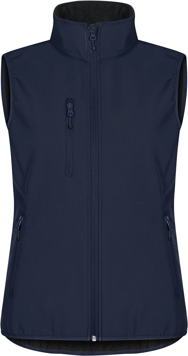 Ženski trislojni softshell brezrokavnik Clique Classic Softshell Vest W - Temno mornarsko modra