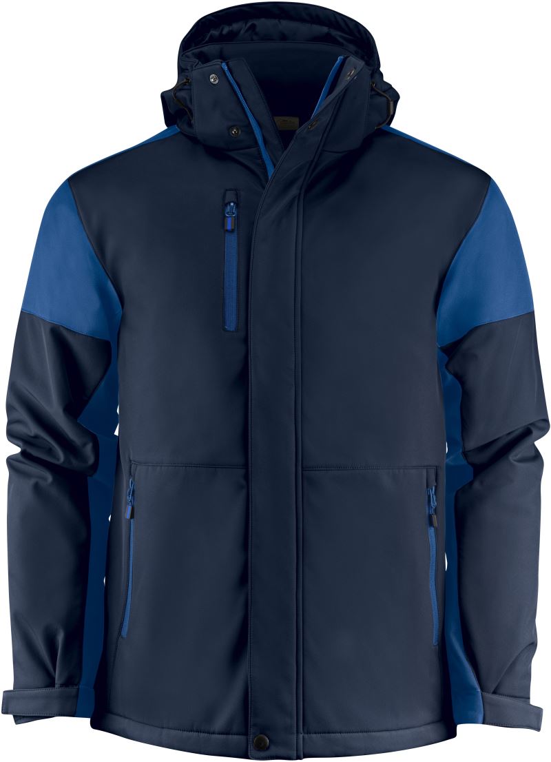Moška Zimski softshell jakna Printer – navy/cobalt