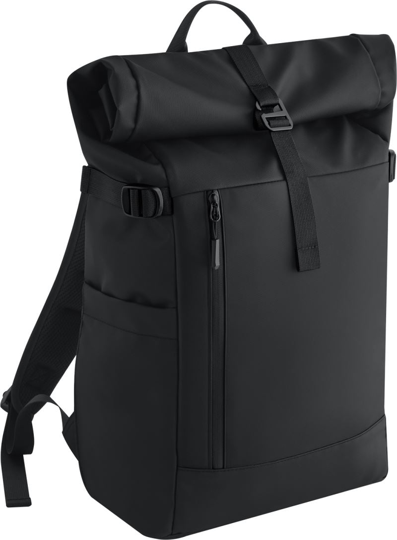 Unisex roll-Top Backpack "Everyday" BagBase – Črna
