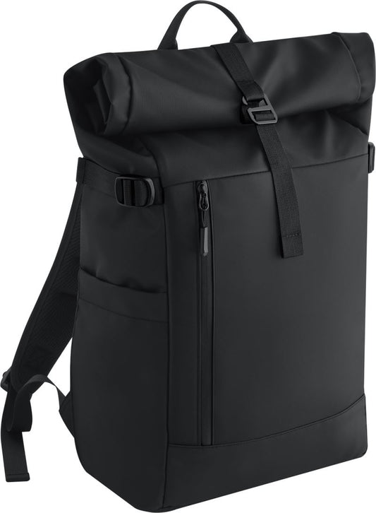 Unisex roll-Top Backpack "Everyday" BagBase – Črna