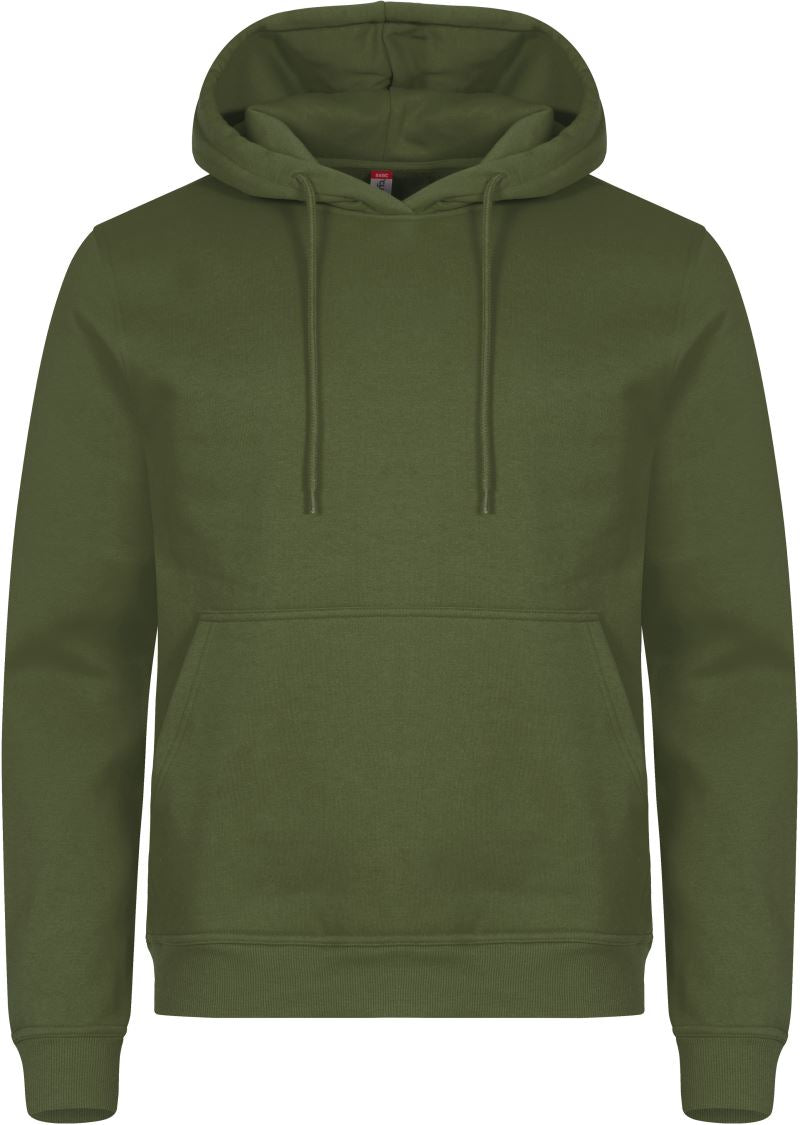 Unisex s kapuco pulover Clique – army green