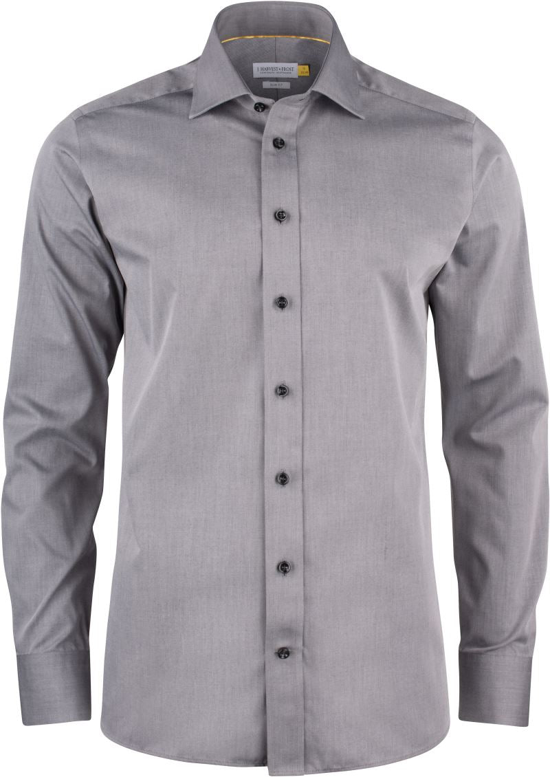 Moški twill Shirt dolgi rokav J.Harvest & Frost – grey
