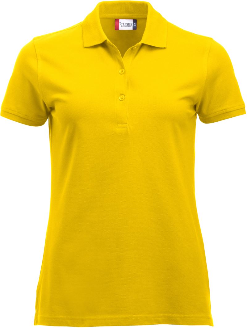 Ženska težji Piqué polo Clique – lemon