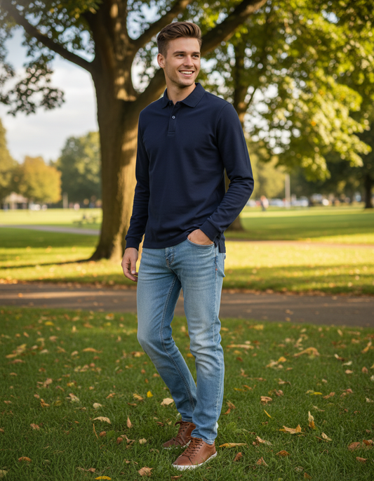 Moška Polo Majica Z Dolgimi Rokavi Neoblu | Owen Lsl Men