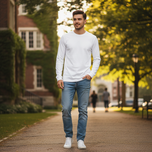 Muška majica dugih rukava True Blanks | Muška obična LSL majica