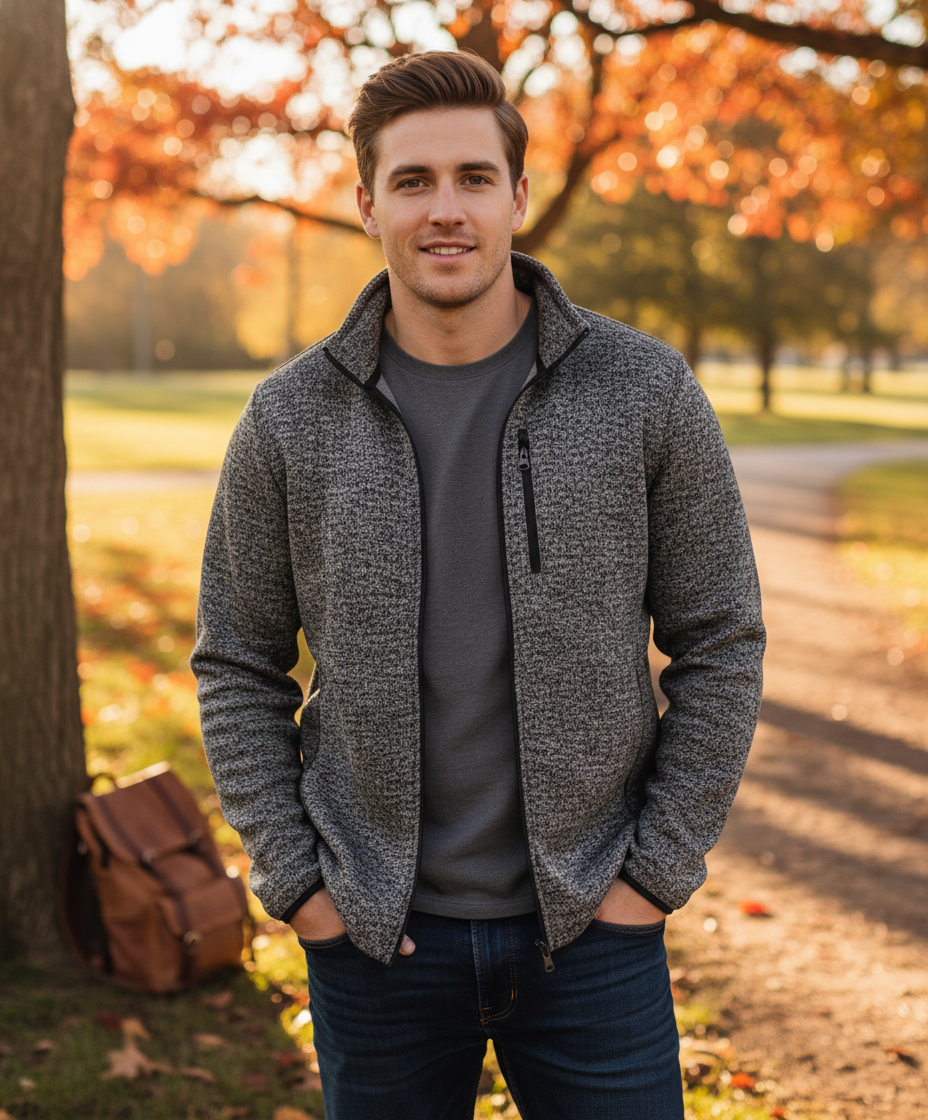 Moška Jakna Stedman | Knit Fleece Jacket Men - oblekanadom
