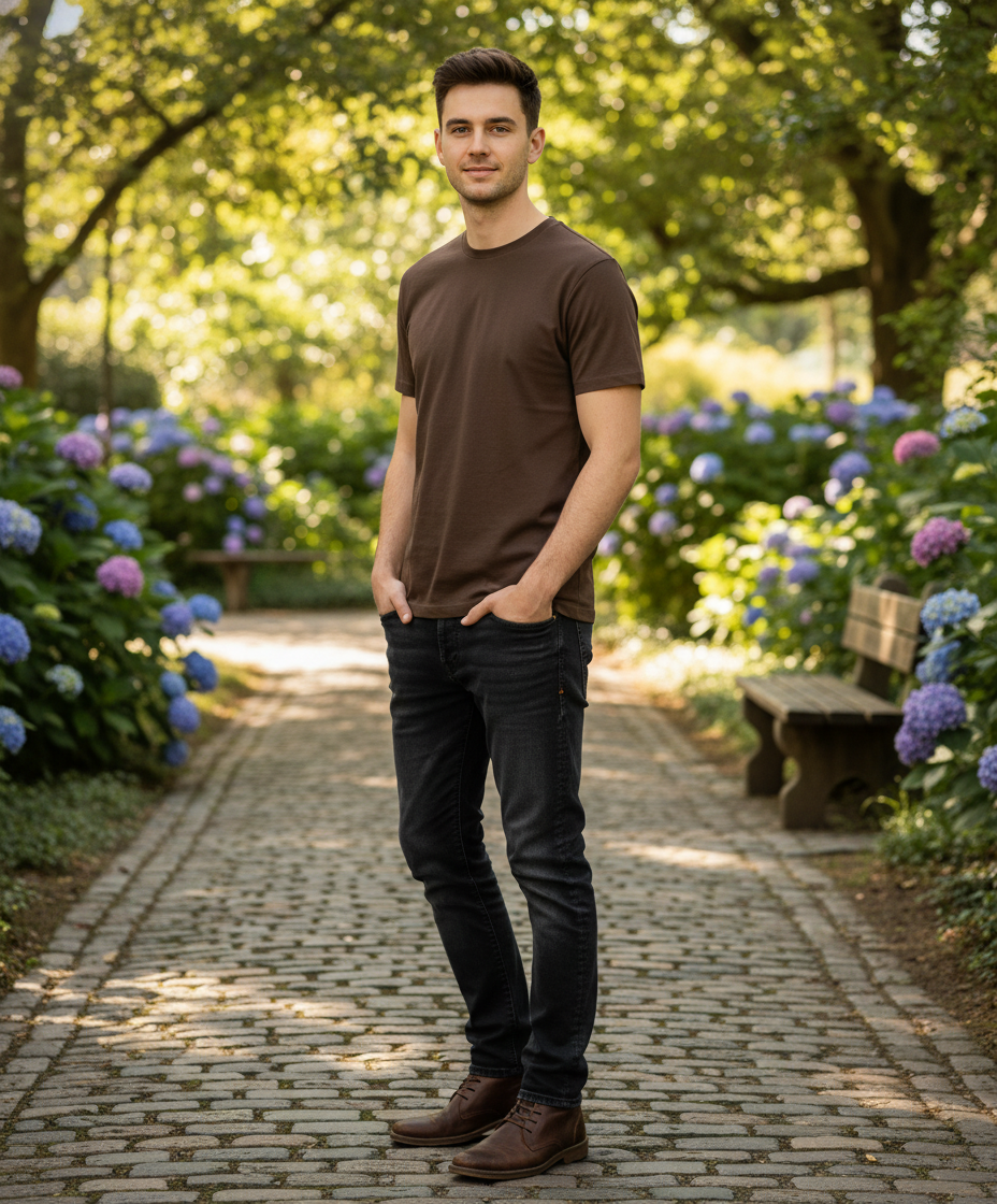 Men's short-sleeve SOL'S Imperial T-shirt in a casual fit, featuring a classic crew neck and soft fabric.