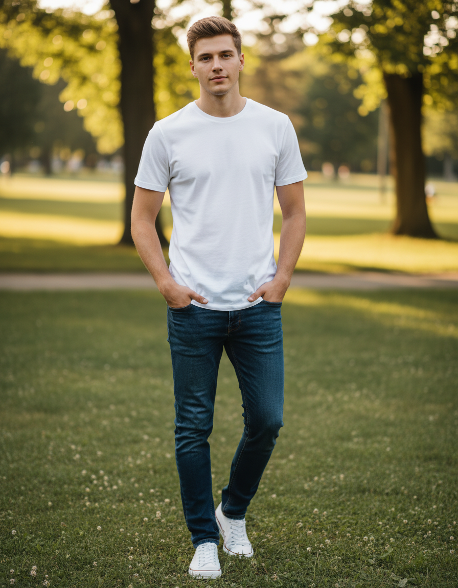 Moška organska majica srednje prileganje - B&C | Inspire T - Del 1 - oblekanadom