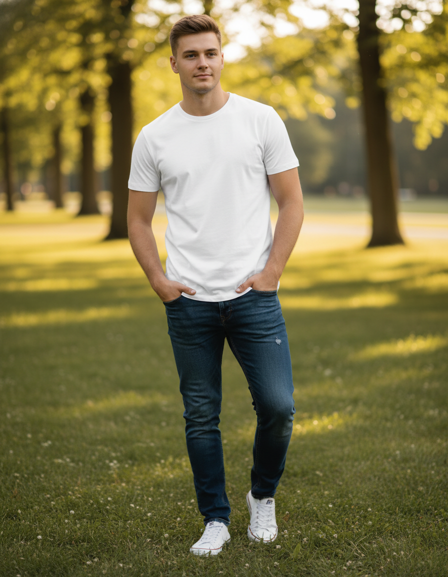 Moška organska majica srednje prileganja - B&C | Inspire T - Del 1 - oblekanadom
