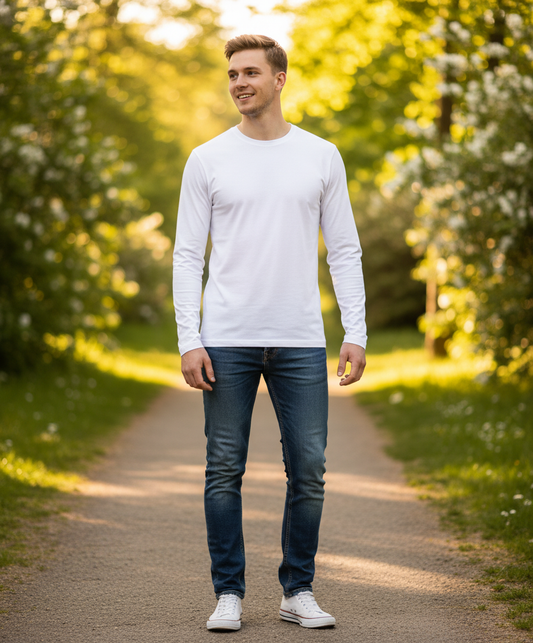 Langarm-Arbeitshemd für Herren – Stretch – James & Nicholson | JN 1804 – Teil 1