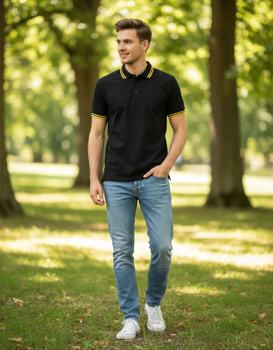 Moška polo majica s kontrastnim detajlom - Kustom Kit | KK 409 - oblekanadom