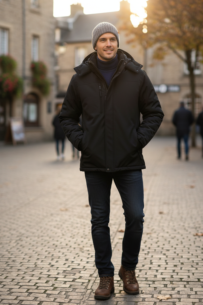 Moška večnamenska Softshell Parka s kapuco - Kariban | K650 - oblekanadom