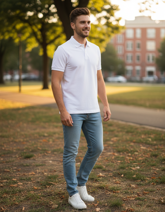 Moška raztegljiva polo majica iz Supima® Piqué - Kariban Premium | PK200 - oblekanadom