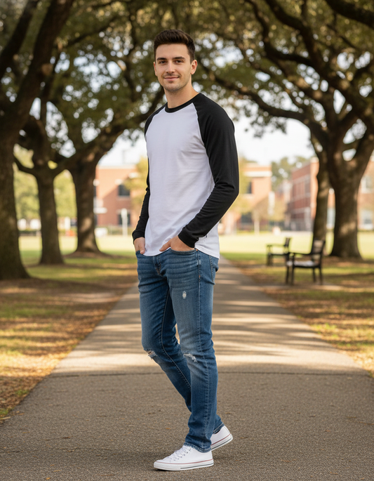 Langärmliges Baseball-T-Shirt für Herren – Tee Jays | 5072 Premium