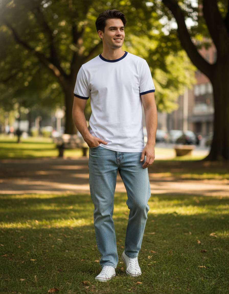 Moška Ringer majica Tee Jays 5070 - Udobje in slog za vsak dan - oblekanadom