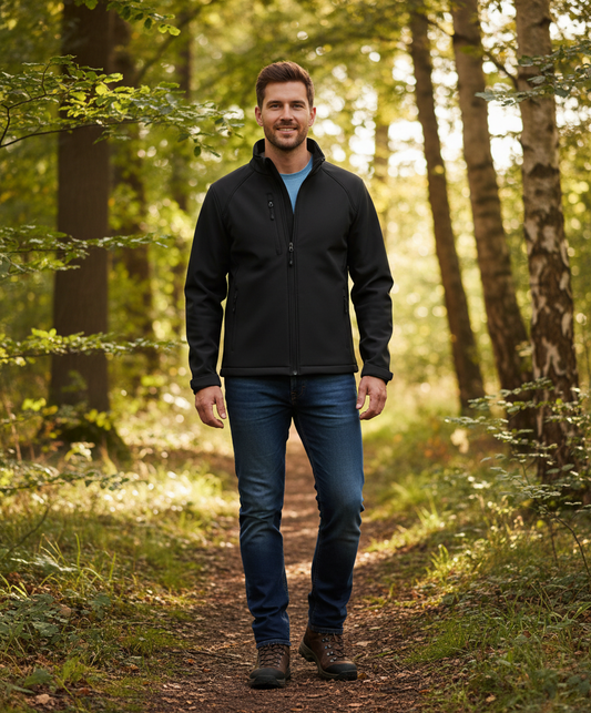 Moška softshell jakna z večplastno zaščito - Russell | 140M - oblekanadom