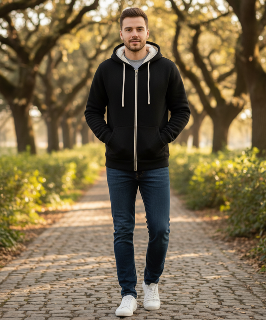 Fliegenfleece-Hoodie „Sherpa“ – James & Nicholson | JN 1320