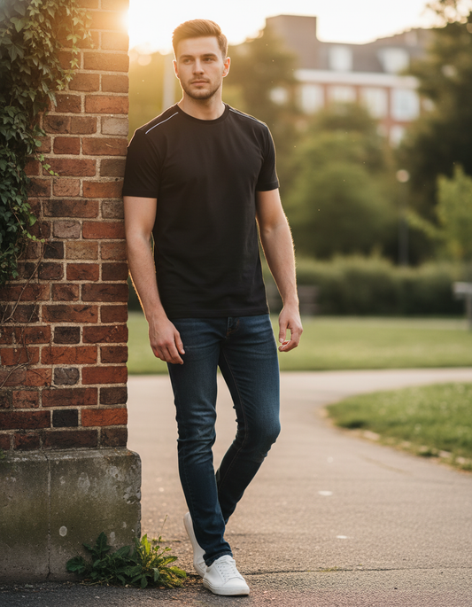 Herren-Arbeitshemd – einfarbig – James & Nicholson | JN 890 – Bio-Baumwollmischung