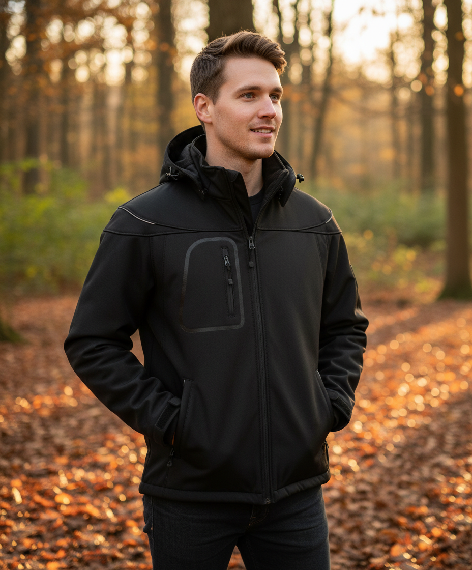 Moška 3-slojna zimska jakna Softshell James & Nicholson JN 1000Jackets - oblekanadom