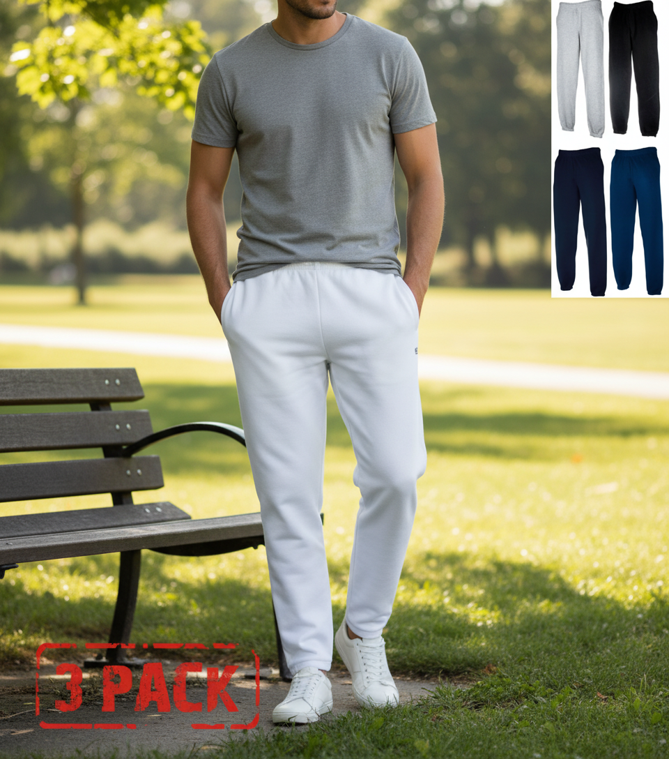 Moške kratke trenirke Fruit Of The Loom 3-pack, mehke in udobne, v različnih barvah, oblekaNADOM.