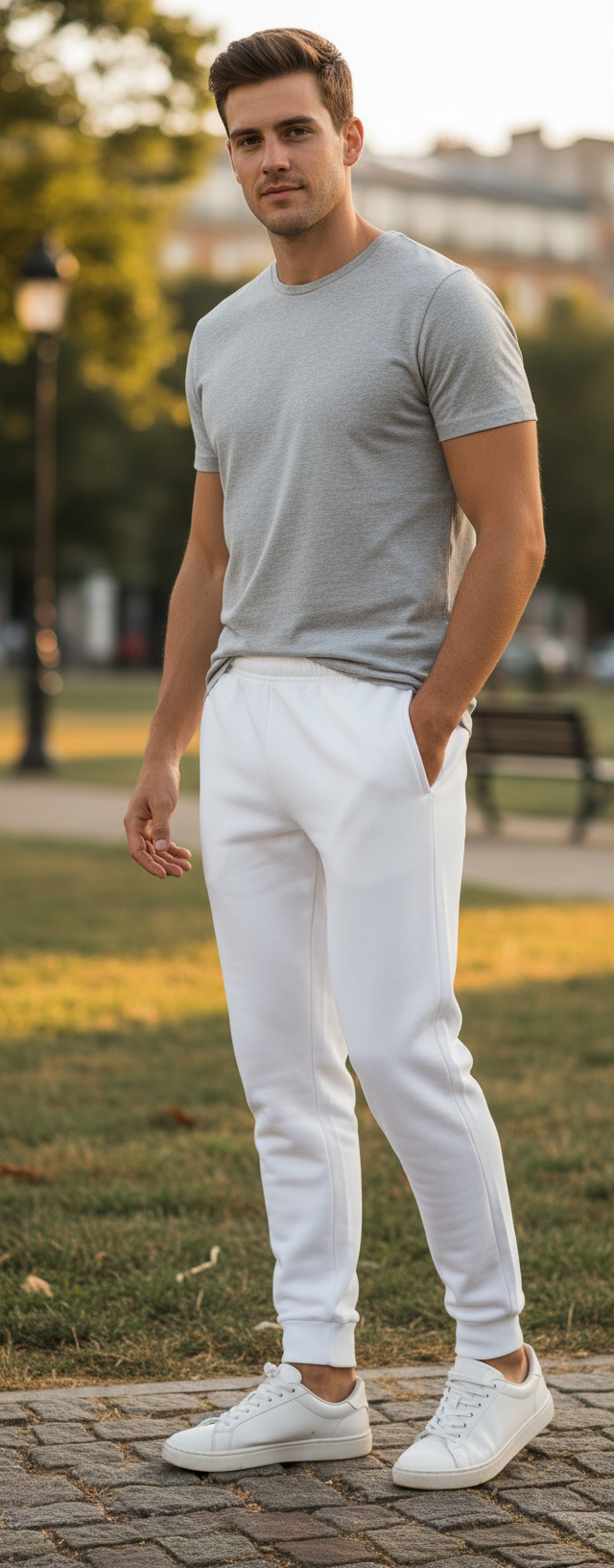Moške trenirke F.O.L. Classic Elasticated Jog Pants, sproščene moške hlače s elastiko, primerne za šport ali sprostitev.