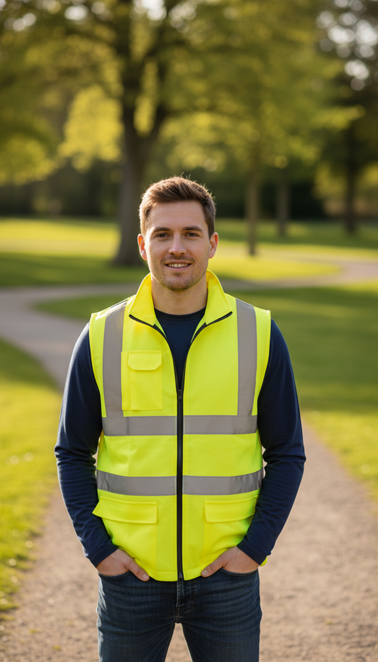 Herren Yoko Ärmellose reflektierende Jacke HV005