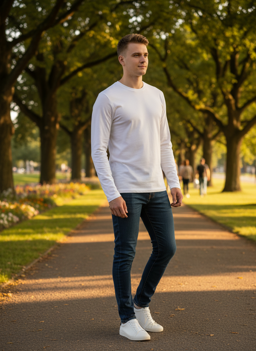 Moška Majica Dolgi Rokav Tee Jays  8007 - oblekanadom
