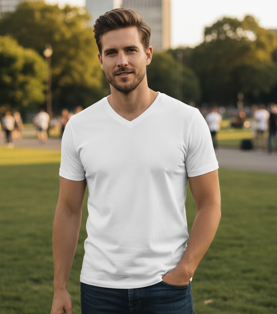 Moška Majica Kratek Rokav Stedman  Classic V-Neck Men - oblekanadom