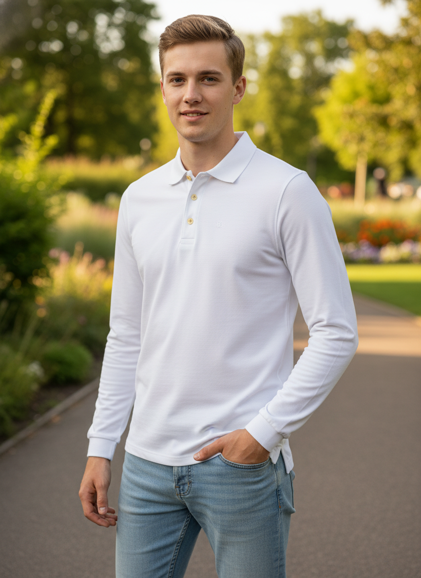 Moška Polo Majica Dolgi Rokav Tee Jays  1406 - oblekanadom