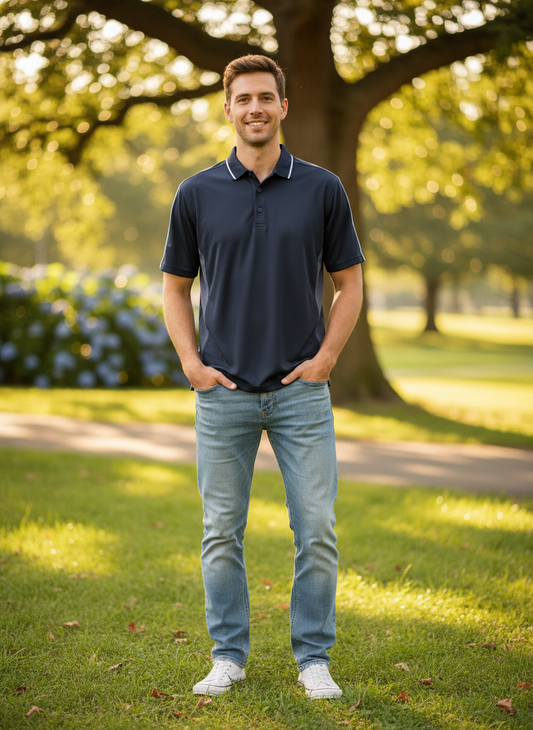 Herren-Poloshirt Kurzarm James & Nicholson JN 828