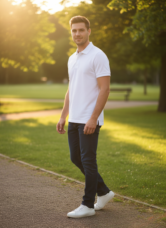 Herren-Poloshirt Kurzarm Russell 566M