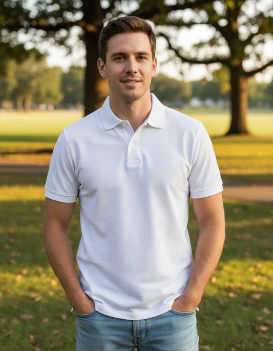 Herren-Poloshirt mit kurzen Ärmeln von B&C Heavymill