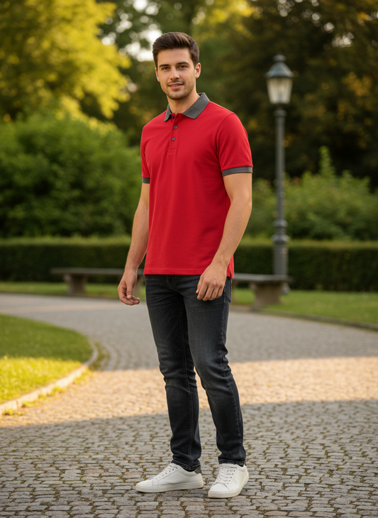 Moška Polo Majica Kratek Rokav James & Nicholson  JN 1304 - oblekanadom