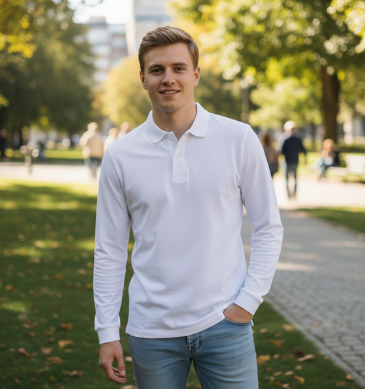 Herren-Poloshirt Langarm B&C My Polo 180 LSL