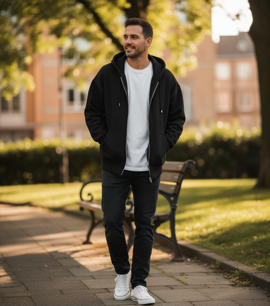 Moški Pulover S Kapuco B&c | Influence Zip Hood - oblekanadom