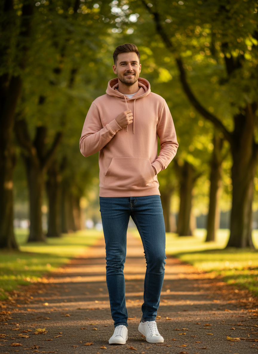 Moški Pulover s Kapuco B&C  #Hoodie - Del 3 - oblekanadom