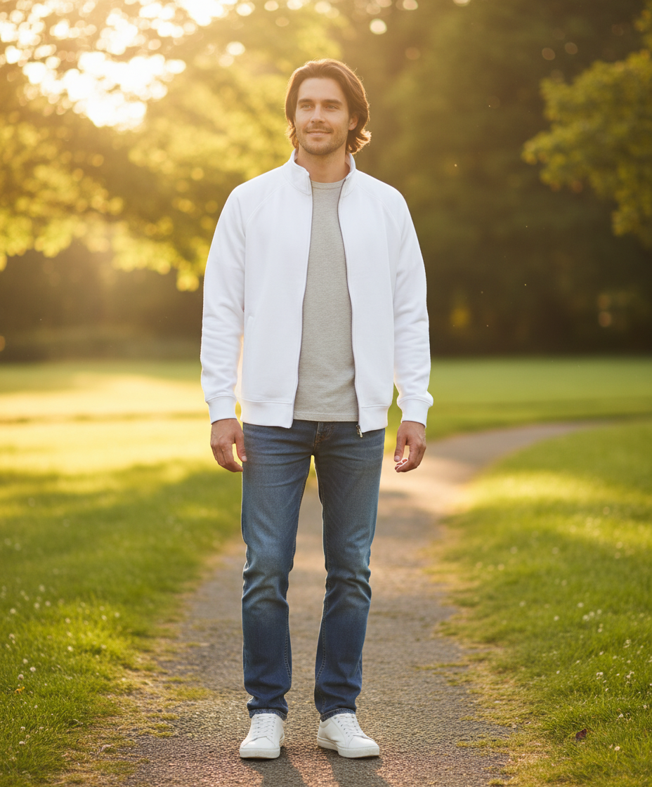Moški pulover F.O.L. Premium Sweat Jacket, udoben in topel, s kapuco in zapenjanjem na sprednji strani