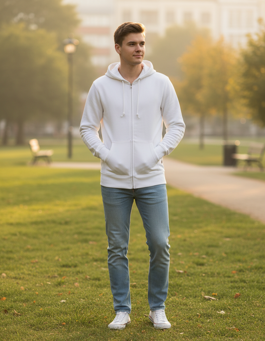 Moški Pulover s Kapuco B&C  Inspire Zipped Hood_° - oblekanadom