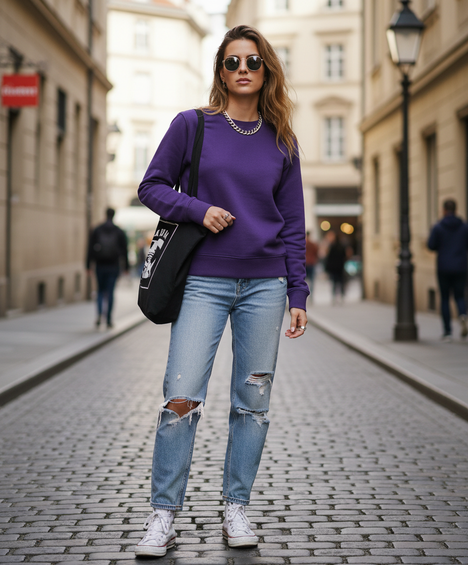 Ženski Pulover s Kapuco B&C  Inspire Crew Neck - Del 2 - oblekanadom