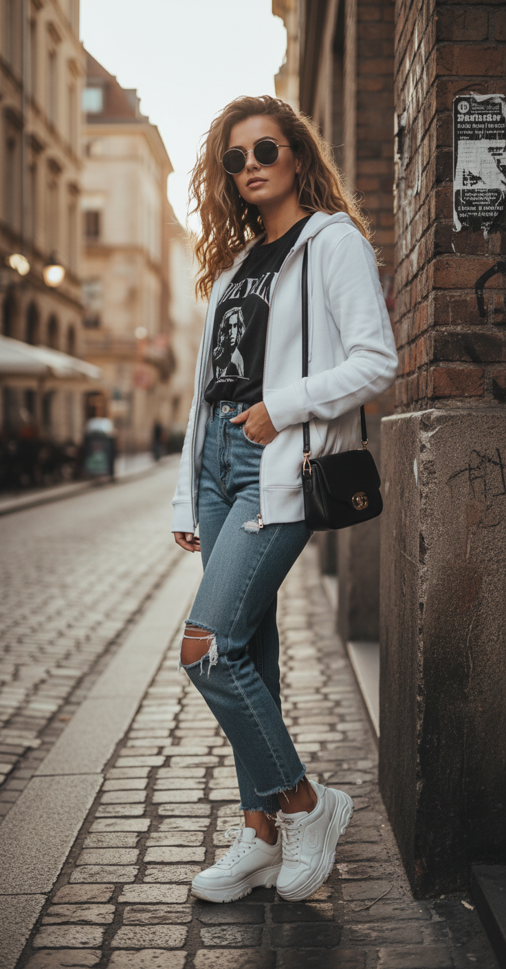 Ženski pulover s kapuco F.O.L. Premium Lady-Fit Hooded Jacket, modna in udobna ženska jopica z kapuco, prikazana na sliki.