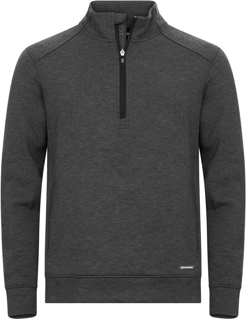 Moška pulover z 1/4 zadrgo Cutter & Buck – anthracite melange