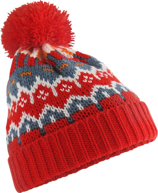 Pletena kapa s cofom Beechfield Retro Ski B528, prikaz izdelka