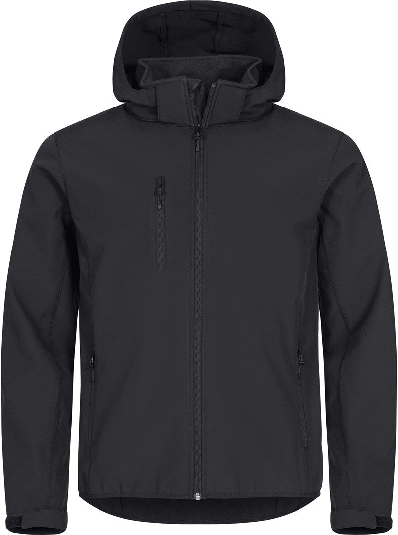 Moška trislojna softshell jakna s kapuco Clique Classics Softshell Hoody M - Črna