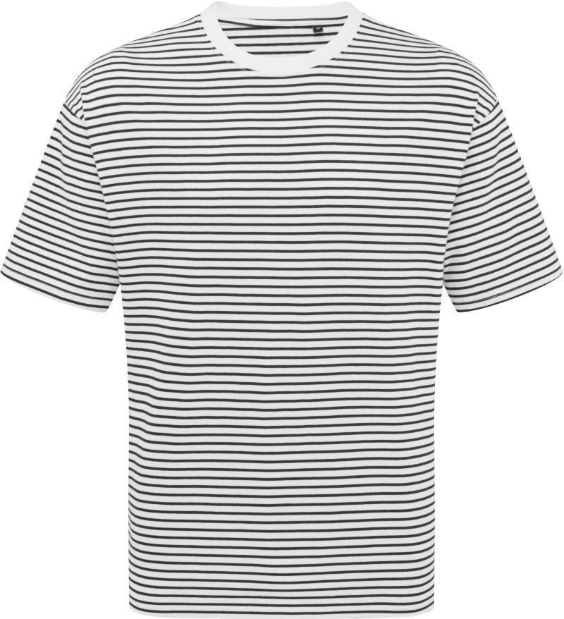Unisex težji Unisex prevelik kroj majica "Utility 2.0" Premier – black/white stripe