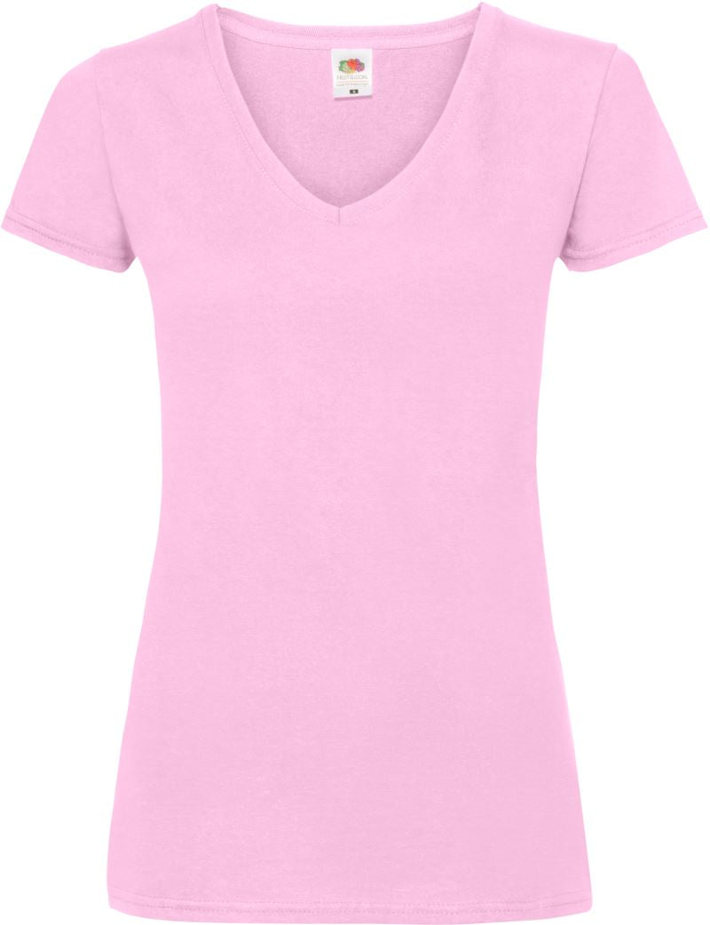 Ženska Majica Kratek Rokav F.O.L.  Lady-Fit Valueweight V-Neck T - oblekanadom