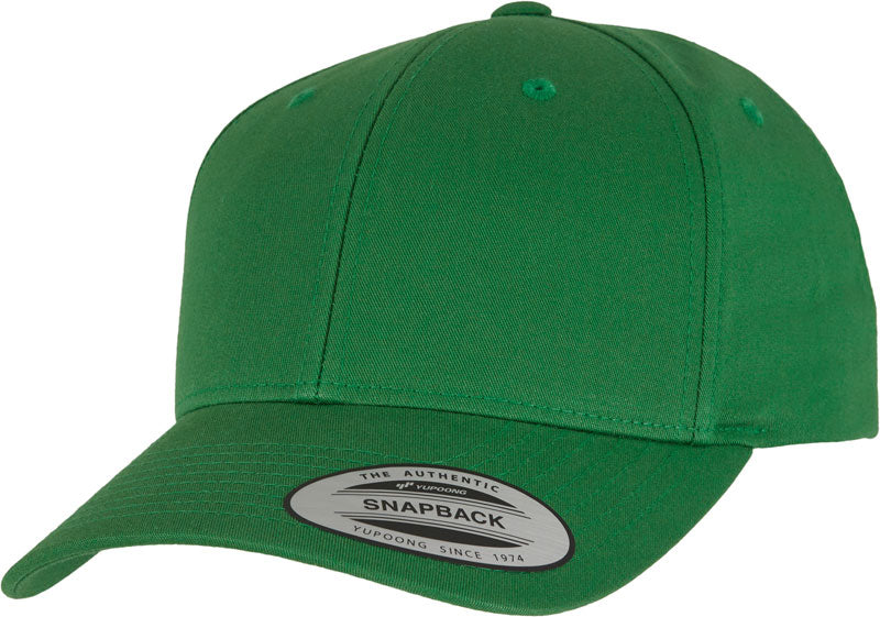 Unisex 6 Panel Snapback kapa "Klasična" Flexfit – classic green