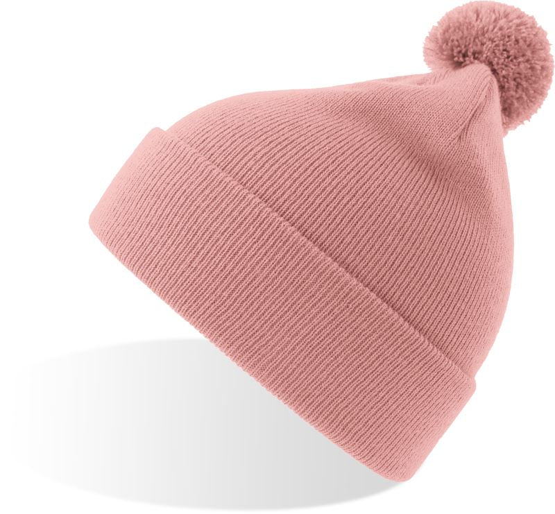 Otroška Knitted kapa Pompon Atlantis – pink