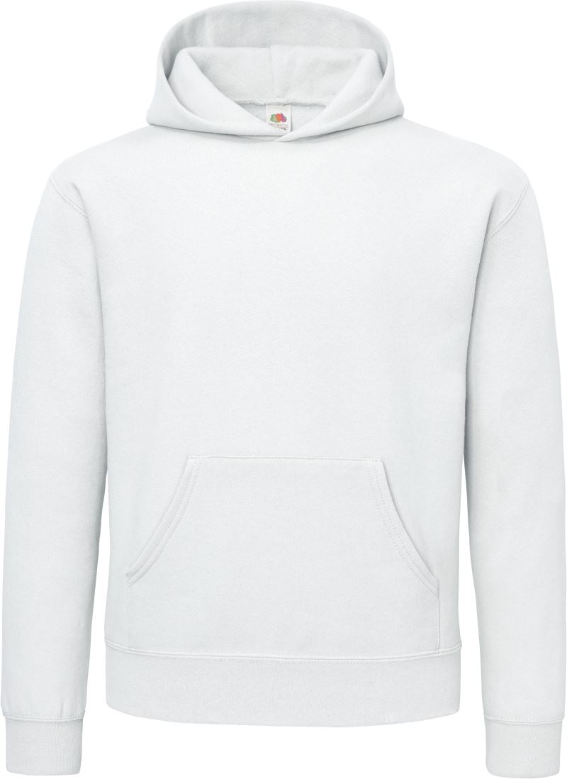 Unisex s kapuco pulover "Supercotton™" Fruit of the Loom – Bela