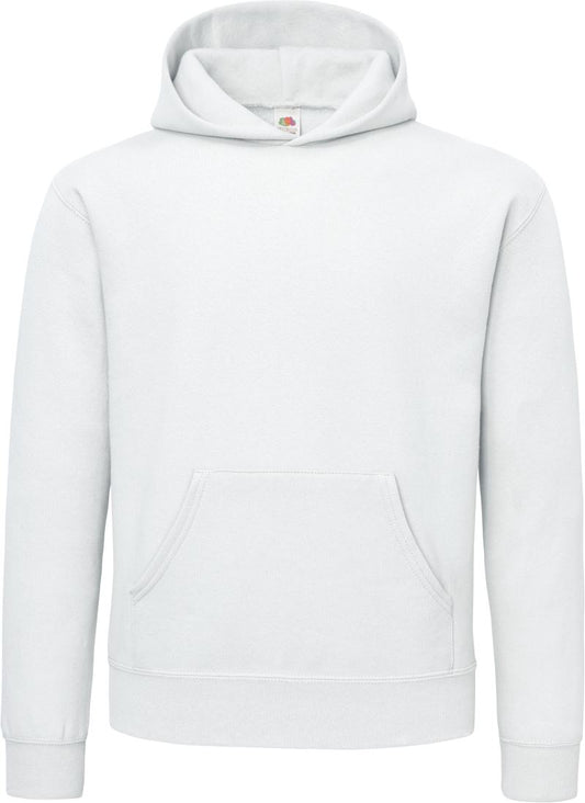 Unisex s kapuco pulover "Supercotton™" Fruit of the Loom – Bela